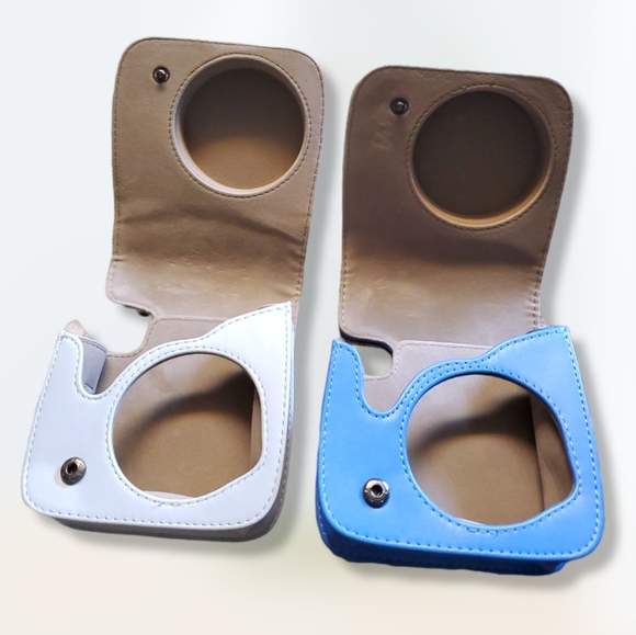 2 Pack Minimate Fujifilm Instax Mini 9 Case Blue and Light Grey Set Bag New - Picture 2 of 3